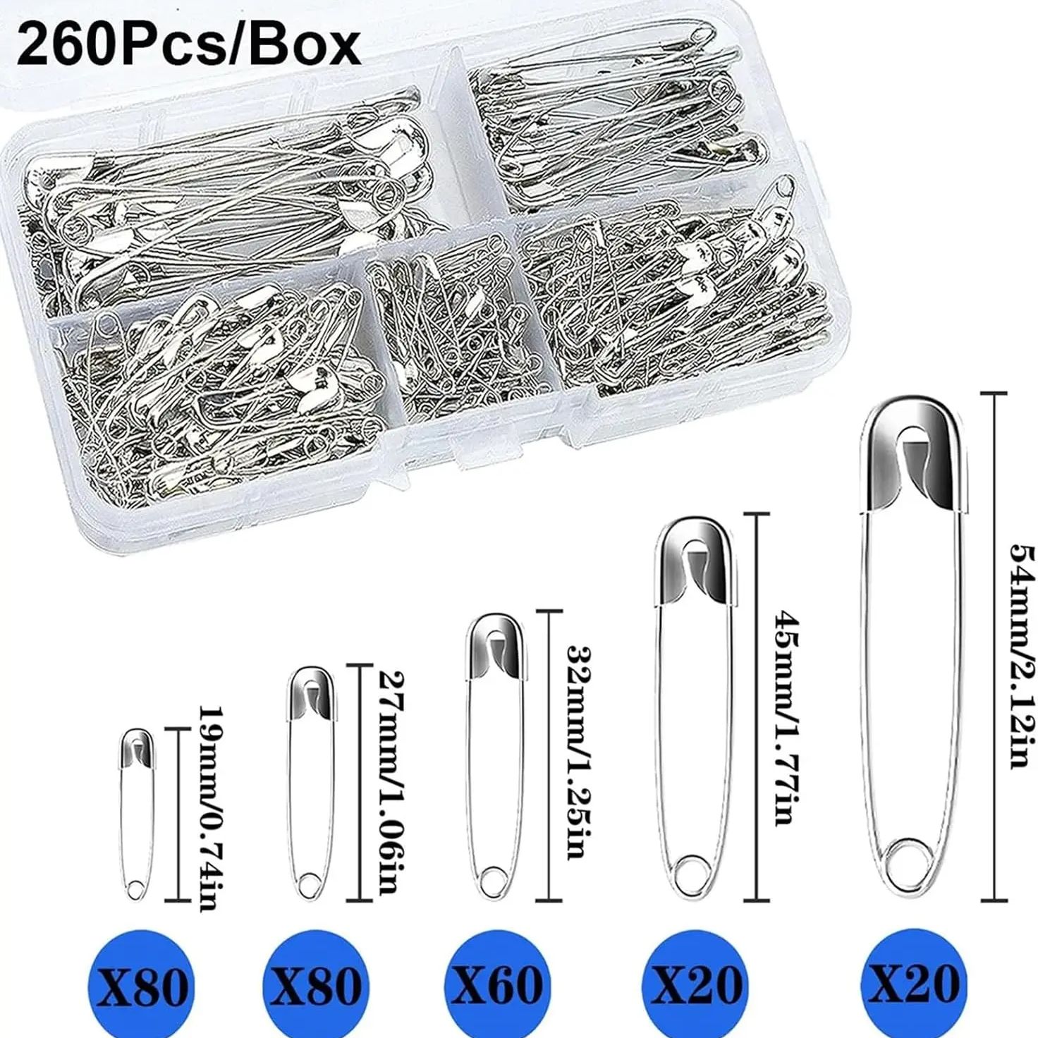 Jewelry Making Organizer - Kit Peniti Perak dengan Kotak Penyimpanan