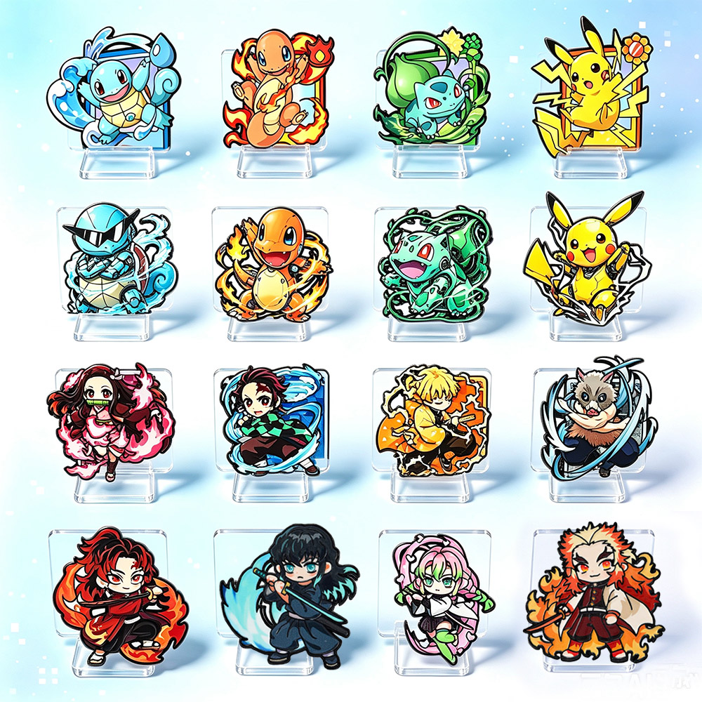 Jewelry Making Hobby - 8Pcs Pin Enamel Anime Pokemon &
