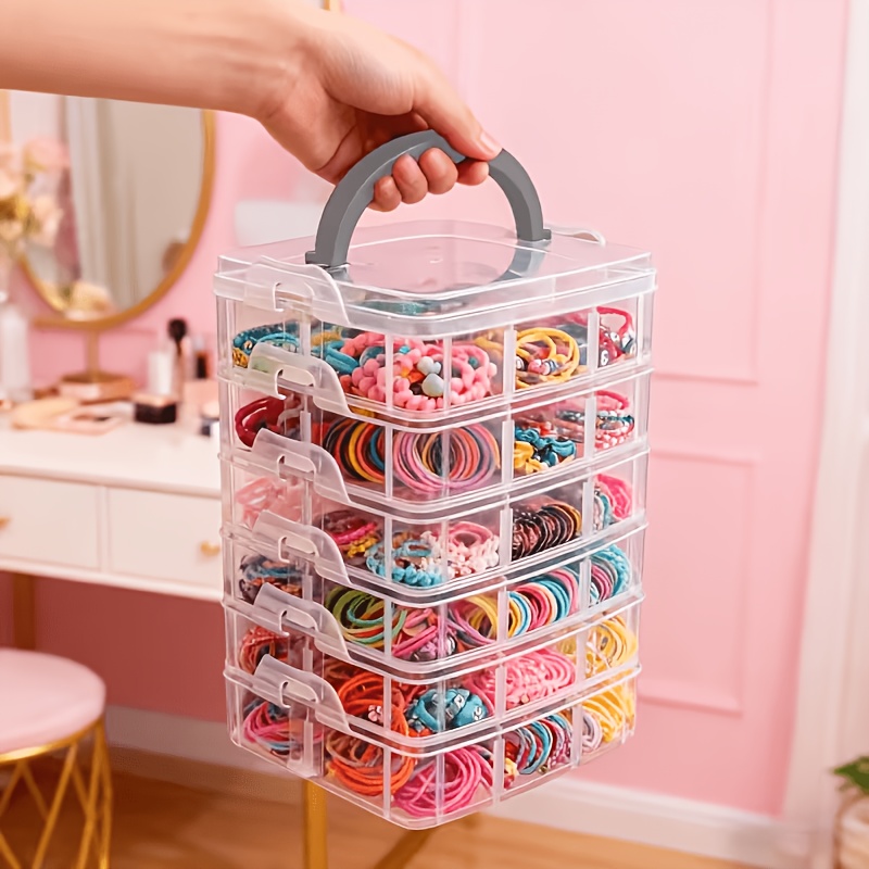 Jewelry Making Organizer - Kotak penyimpanan transparan 5 lapis dengan