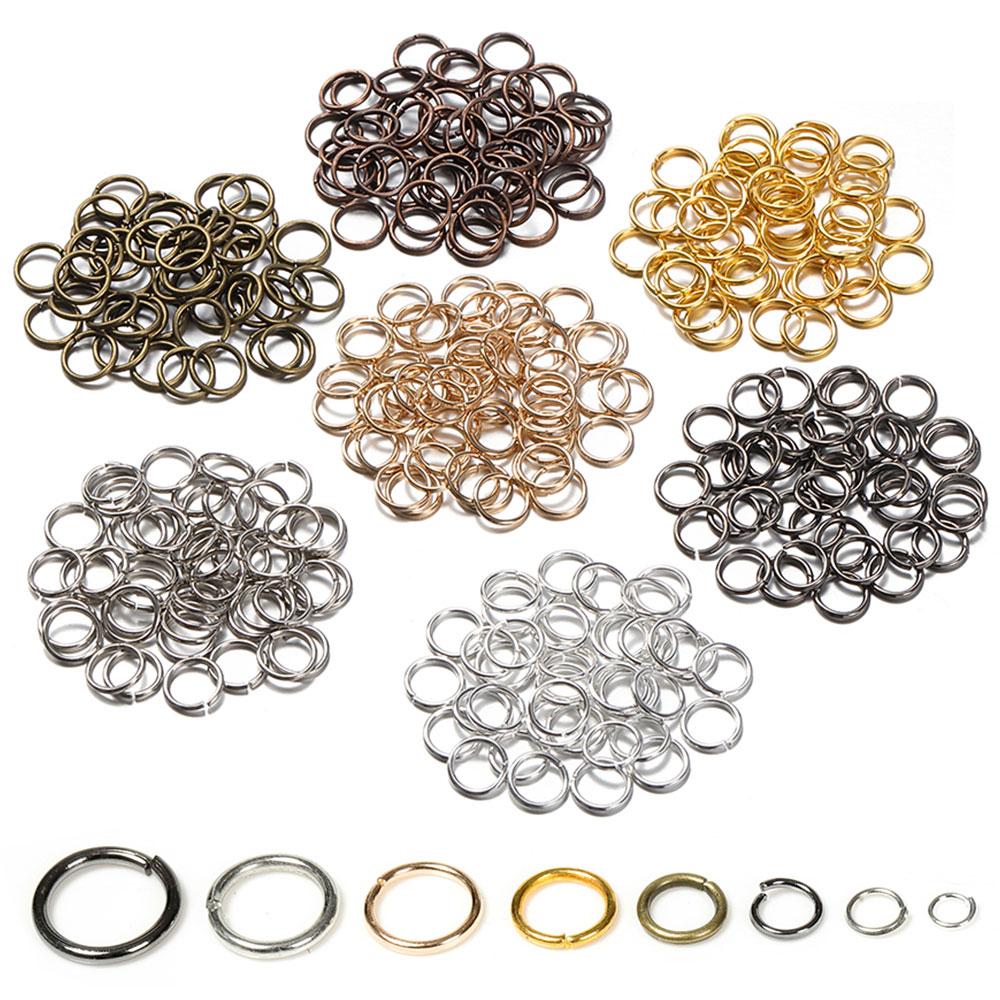 Jewelry Making Closed Jump Rings - 200pcs 3/4/5/6/7/8/10/12mm Cincin Logam DIY untuk