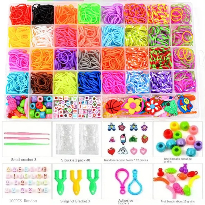Jewelry Making Kit For Beginners - 4300+ pcs 32 Warna Karet Gelang