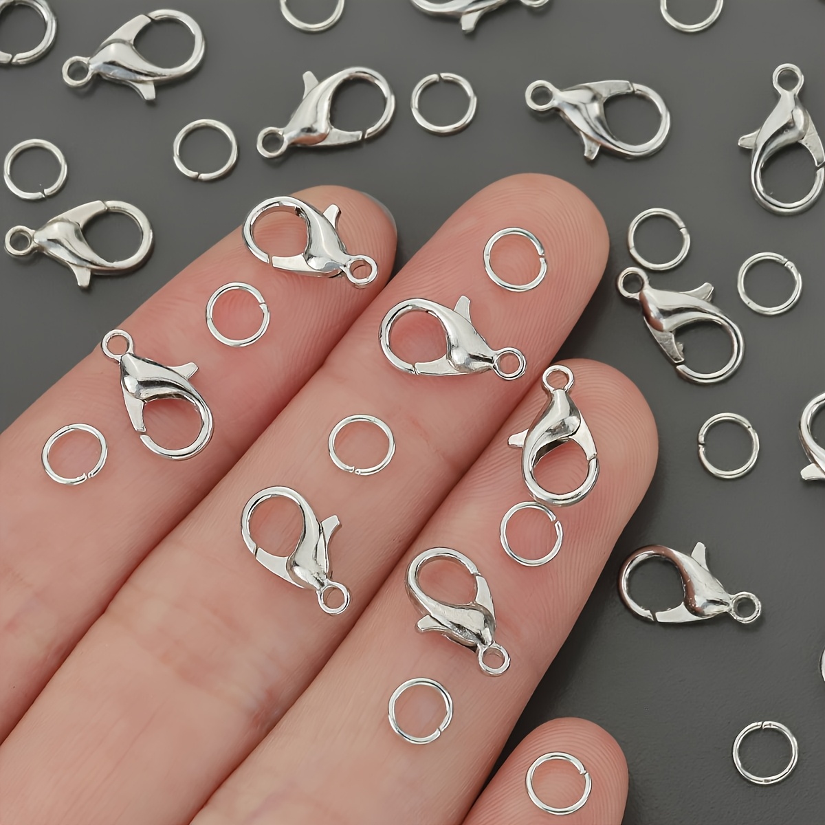 1/2/300 Buah Gesper Lobster Ci - Jewelry Making Closed Jump Rings ulasan dan harga