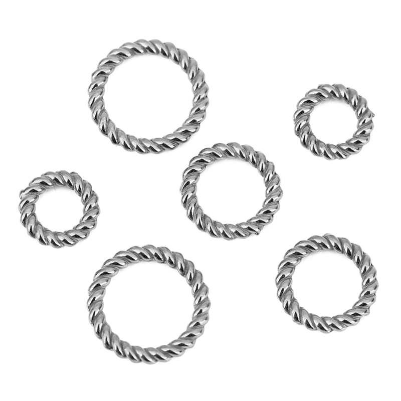 10 pcs Cincin Lipat Baja Anti  - Jewelry Making Closed Jump Rings ulasan dan harga