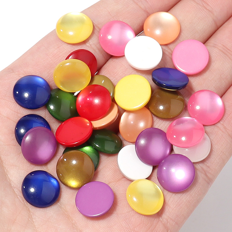 50pcs Cabochon Resin Warna Cam - Jewelry Making Gemstones ulasan dan harga