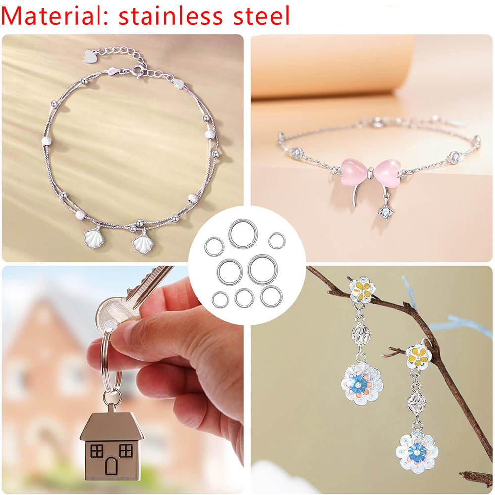 1200 pcs Cincin Lompat & Cinci - Jewelry Making Closed Jump Rings ulasan dan harga