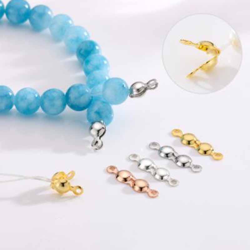4pcs Manik-manik Penutup Perak - Jewelry Making Hobby ulasan dan harga