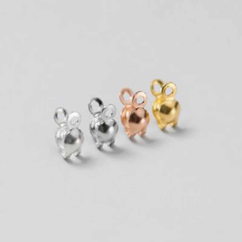 4pcs Manik-manik Penutup Perak - Jewelry Making Hobby ulasan dan harga