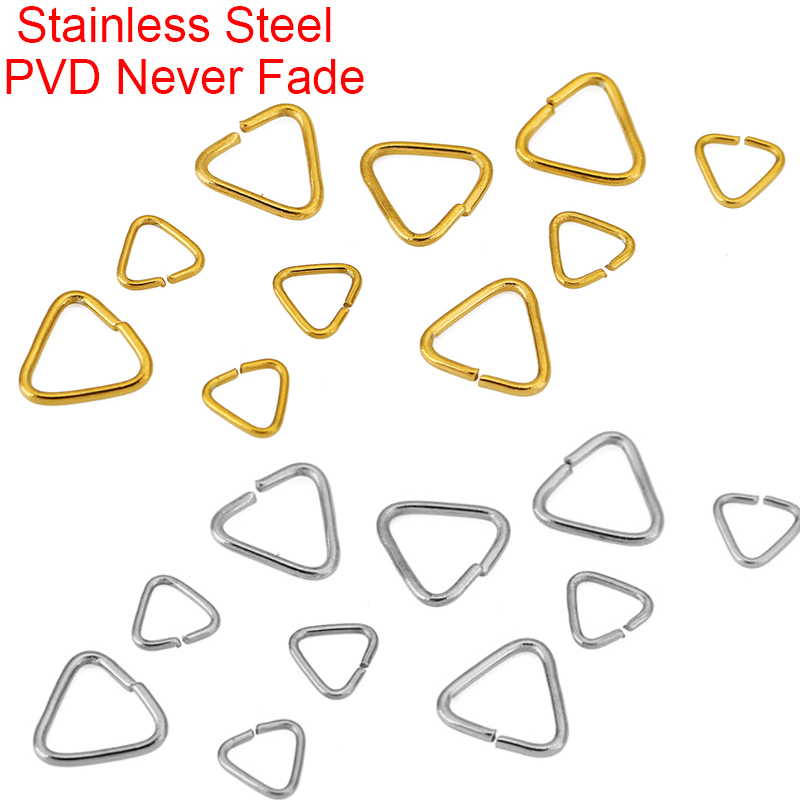 50pcs 5mm 8mm Cincin Segitiga  - Jewelry Making Closed Jump Rings ulasan dan harga