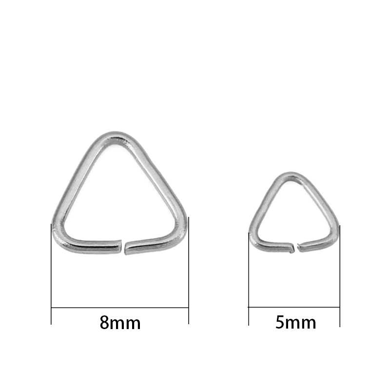 50pcs 5mm 8mm Cincin Segitiga  - Jewelry Making Closed Jump Rings ulasan dan harga