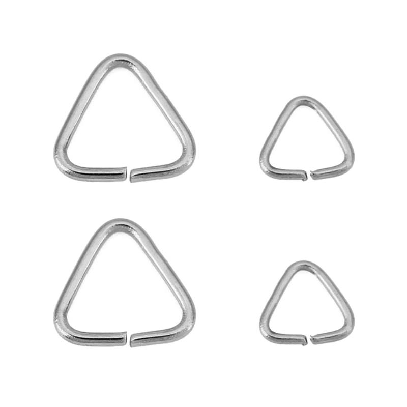 50pcs 5mm 8mm Cincin Segitiga  - Jewelry Making Closed Jump Rings ulasan dan harga