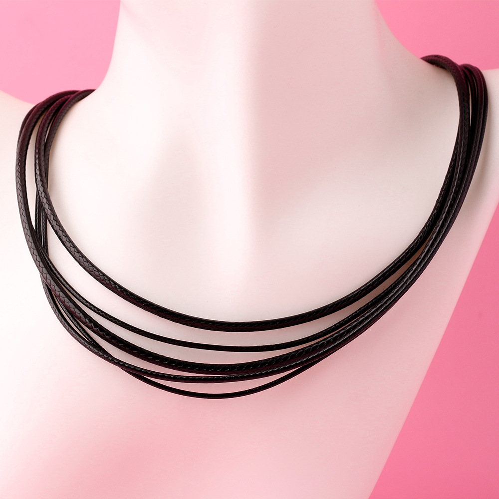 Tali Kalung Kulit Kepang Hitam - Jewelry Making In La ulasan dan harga