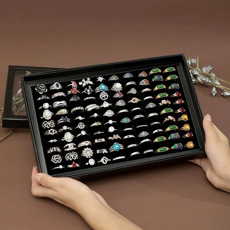1Set Tempat Cincin Pajangan Pe - Jewelry Making Organizer ulasan dan harga
