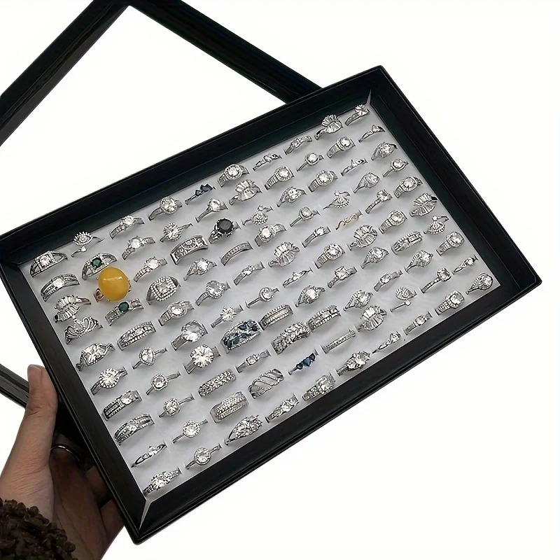 1Set Tempat Cincin Pajangan Pe - Jewelry Making Organizer ulasan dan harga
