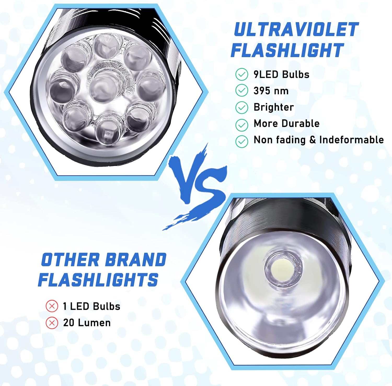 Senter LED 9 Lampu UV untuk Pe - Jewelry Making Equipment ulasan dan harga