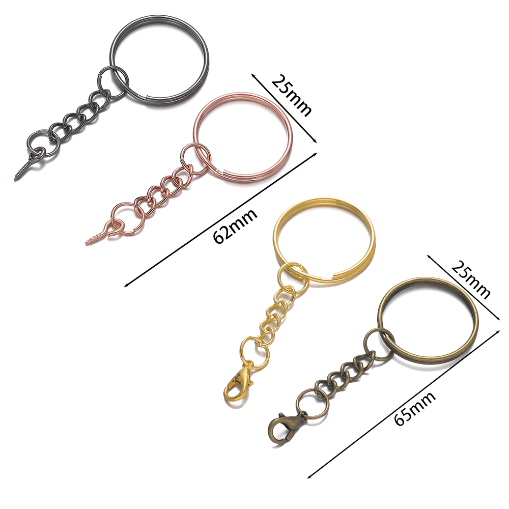 10pcs/Lot 25mm Gantungan Kunci - Jewelry Making Equipment ulasan dan harga