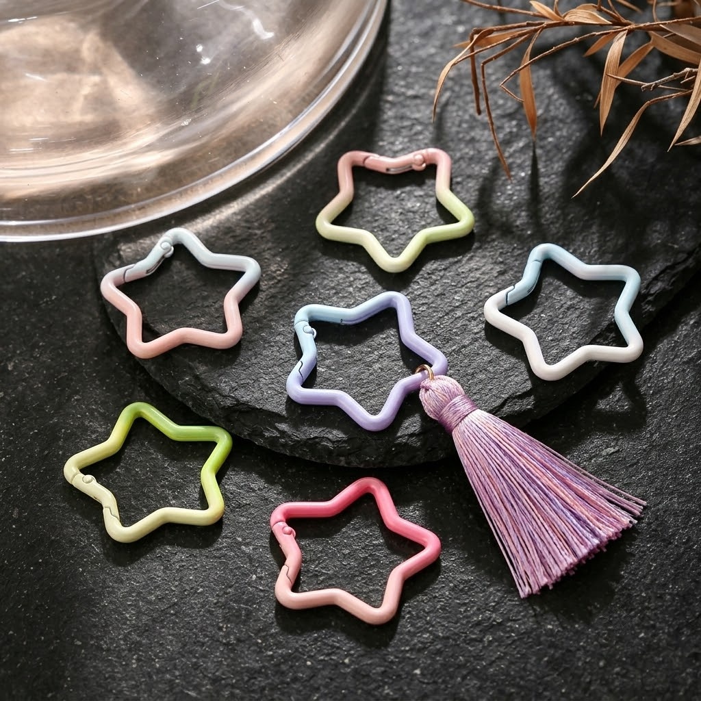 5 Buah Cincin Kunci Bentuk Bin - Jewelry Making Equipment ulasan dan harga